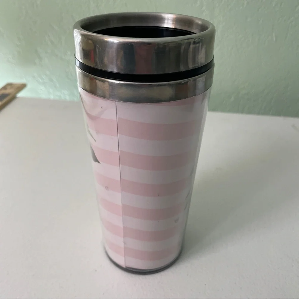 Mom Boss Travel Floral Coffee Mug Cup Plastic Metal Pink Moms Holiday Gift‎ Boho